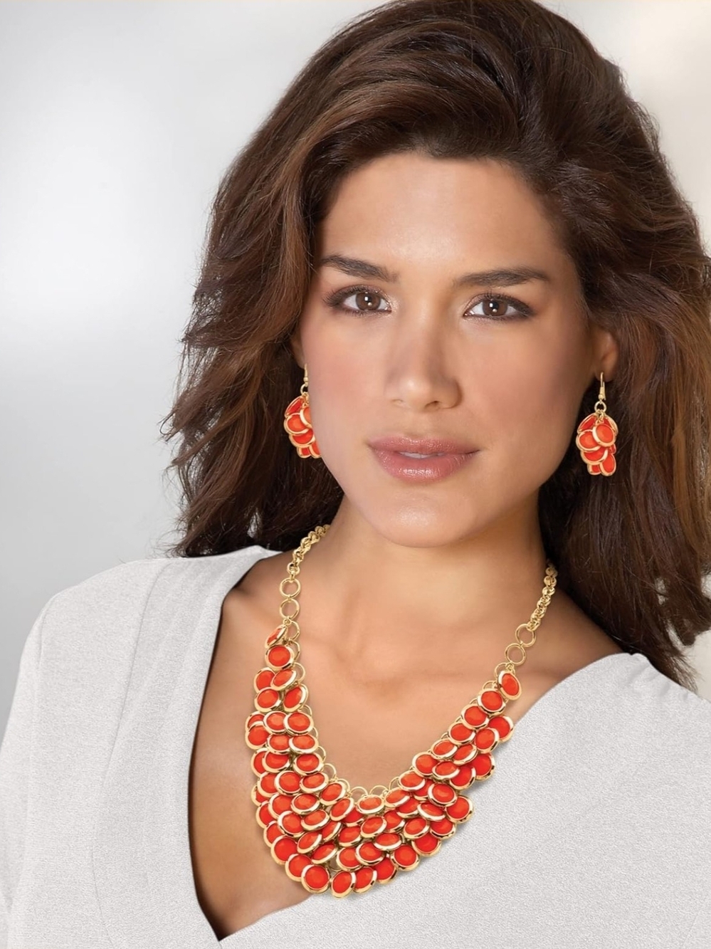 3 Piece Bella Del Mar Signature Collection- OrangeNecklace